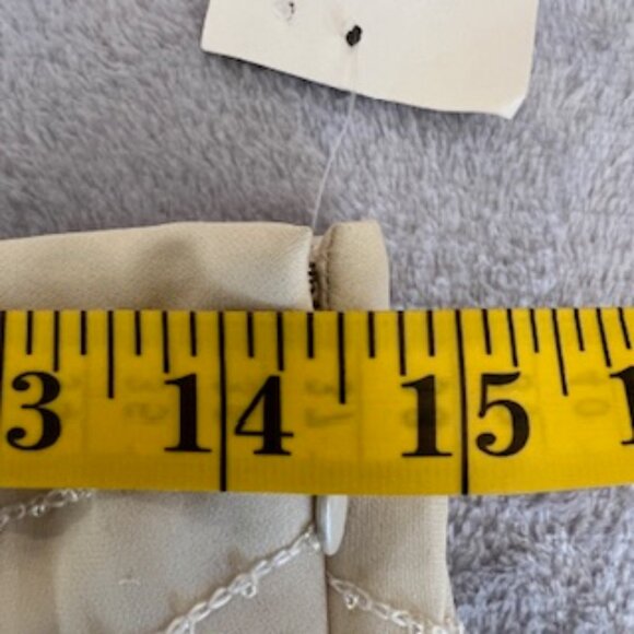 Lauren Ralph Lauren Women's 100% Silk Beaded Lined Ivory Skirt 10 NWT - Picture 8 of 15